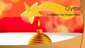  Presentation with candle christmas - Slide set consisting of christmas golden candle and bethlehem background and a  colored foreground