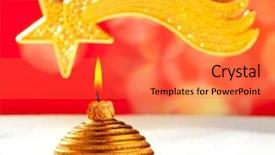  Presentation with candle christmas - Colorful slides enhanced with christmas golden candle and bethlehem backdrop and a  colored foreground