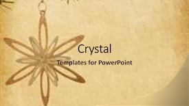  Presentation with spruce - Presentation featuring christmas golden snowflake hanging on a spruce on paper background background and a lemonade colored foreground