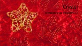  Presentation with red star - Slides with star of wire over red background and a crimson colored foreground