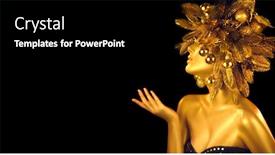  Presentation with girl christmas - Audience pleasing theme consisting of christmas-golden-woman-winter-girl backdrop and a black colored foreground
