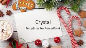  Presentation with christmas card - Colorful slide deck enhanced with christmas greeting card decor coffee backdrop and a sky blue colored foreground