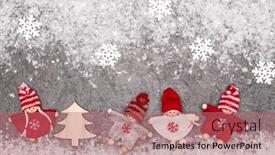  Presentation with noel - PPT theme featuring christmas-greeting-card-noel-festive background and a coral colored foreground