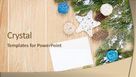  Presentation with christmas cars - Beautiful slides featuring christmas greeting card or photo backdrop and a lemonade colored foreground