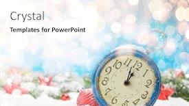  Presentation with blurred bokeh - Slide deck with christmas-greeting-card-with-alarm background and a pink colored foreground