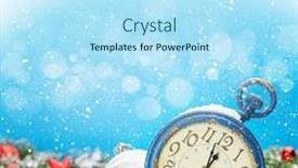  Presentation with blurred bokeh - Presentation having christmas-greeting-card-with-alarm background and a cool aqua colored foreground
