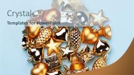  Presentation with christmas card - Audience pleasing theme consisting of christmas-greeting-card-with-decor backdrop and a sky blue colored foreground