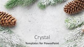  Presentation with christmas card - Cool new presentation theme with christmas-greeting-card-with-fir backdrop and a white colored foreground