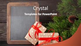  Presentation with chalk board - Presentation theme enhanced with christmas-greeting-card-with-fir background and a dark gray colored foreground