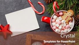  Presentation with cacao tree - Slide deck featuring christmas-greeting-card-with-fir background and a tawny brown colored foreground