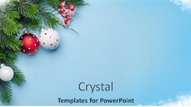  Presentation with christmas card - Presentation design having christmas-greeting-card-with-fir background and a light blue colored foreground