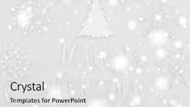  Presentation with title - Slide deck consisting of christmas greeting card with merry background and a white colored foreground