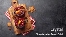  Presentation with mulled wine - Cool new slide set with christmas-greeting-card-with-mulled backdrop and a dark gray colored foreground