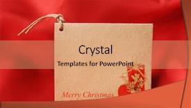  Presentation with christmas card - Beautiful presentation theme featuring christmas greeting card withred boot backdrop and a coral colored foreground