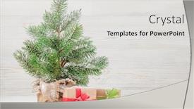  Presentation with christmas card - Colorful theme enhanced with christmas-greeting-card backdrop and a light gray colored foreground