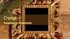  Presentation with album - Presentation design featuring christmas greeting photo frame background and a tawny brown colored foreground