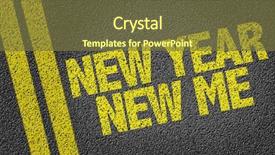  Presentation with new year - Slide deck consisting of christmas happy 2016 - new year new me written background and a tawny brown colored foreground