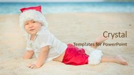  Presentation with santa - Audience pleasing presentation consisting of christmas hawaii - little santa boy backdrop and a soft green colored foreground