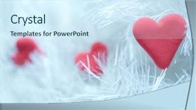  Presentation with fantasy - Colorful PPT layouts enhanced with christmas heart christmas toy backdrop and a cool aqua colored foreground