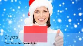  Presentation with christmas sale - Presentation having christmas-holdays-people-advertisement background and a light blue colored foreground