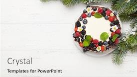  Presentation with christmas chocolate - Amazing presentation theme having christmas holiday chocolate cake backdrop and a white colored foreground