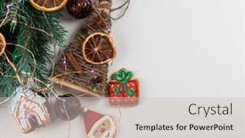  Presentation with happy new year - PPT theme with christmas-holiday-neon-color-background background and a light gray colored foreground