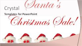  Presentation with christmas sale - Amazing PPT theme having christmas-holiday-sales-santa-claus backdrop and a sky blue colored foreground