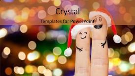  Presentation with parts - Cool new PPT theme with holidays and body parts concept backdrop and a coral colored foreground