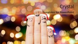  Presentation with christmas holidays - Colorful theme enhanced with christmas holidays and body parts backdrop and a gold colored foreground