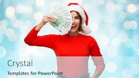  Presentation with blue lights - Presentation design enhanced with christmas-holidays-and-finance-concept background and a cool aqua colored foreground