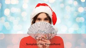  Presentation with blue lights - Amazing presentation theme having christmas-holidays-and-finance-concept backdrop and a coral colored foreground