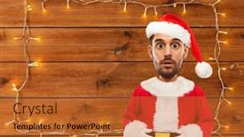  Presentation with cartoon character - Beautiful PPT layouts featuring christmas-holidays-and-people-concept backdrop and a red colored foreground