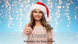  Presentation with blue lights - Amazing presentation design having christmas-holidays-and-people-concept backdrop and a coral colored foreground