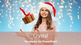  Presentation with blue lights - Colorful PPT layouts enhanced with christmas-holidays-and-people-concept backdrop and a coral colored foreground