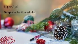  Presentation with christmas holidays - Beautiful PPT layouts featuring christmas-holidays-background-with-copy backdrop and a coral colored foreground