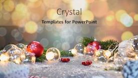  Presentation with christmas holidays - Colorful PPT theme enhanced with christmas-holidays-background-with-copy backdrop and a coral colored foreground
