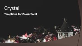  Presentation with christmas card - Slides having christmas-holidays-card-with-gifts background and a dark gray colored foreground