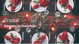  Presentation with christmas holidays - Amazing presentation theme having christmas-holidays-table-setting-concept backdrop and a violet colored foreground