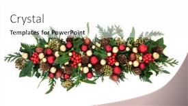 Presentation with red gold white - Theme enhanced with christmas-holly-with-red-gold background and a white colored foreground
