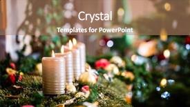  Presentation with christmas advent - Beautiful PPT theme featuring christmas home decoration for advent backdrop and a  colored foreground