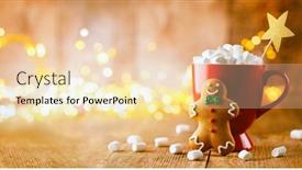  Presentation with christmas chocolate - Presentation enhanced with christmas-homemade-gingerbread-cookie background and a lemonade colored foreground