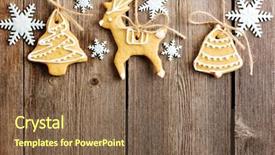  Presentation with cookies christmas - Audience pleasing slides consisting of christmas homemade gingerbread cookies backdrop and a tawny brown colored foreground