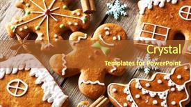  Presentation with cookies christmas - Amazing presentation theme having christmas homemade gingerbread cookies backdrop and a red colored foreground