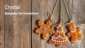  Presentation with cookies - Beautiful presentation theme featuring christmas homemade gingerbread cookies backdrop and a violet colored foreground