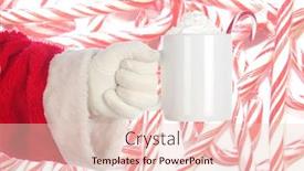  Presentation with christmas chocolate - Colorful PPT theme enhanced with christmas-hot-chocolate-with-candy backdrop and a lemonade colored foreground