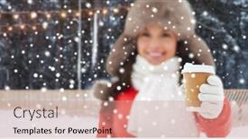  Presentation with christmas holidays - PPT layouts enhanced with christmas-hot-drinks-and-holidays background and a coral colored foreground