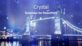  Presentation with tower of london - Beautiful PPT theme featuring christmas-in-london-concept-tower backdrop and a teal colored foreground