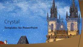  Presentation with czech republic - PPT layouts with christmas-in-prague-czech-republic background and a teal colored foreground