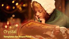  Presentation with fairy night - Audience pleasing PPT layouts consisting of christmas-in-the-old-days backdrop and a tawny brown colored foreground