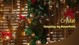 Presentation with cedar - Beautiful theme featuring christmas-interior-with-decorative-branches backdrop and a tawny brown colored foreground